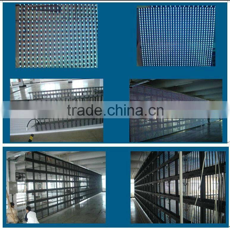 indoor led screen curtain, Ph12.5 Indoor Mesh Curtain transparent full color LED display