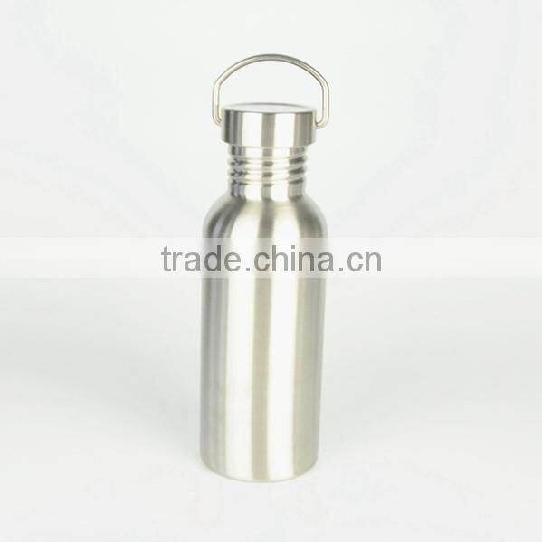 Eco-friendly Single Wall Stainless Steel Water Drinking Bottle with natural bamboo cover