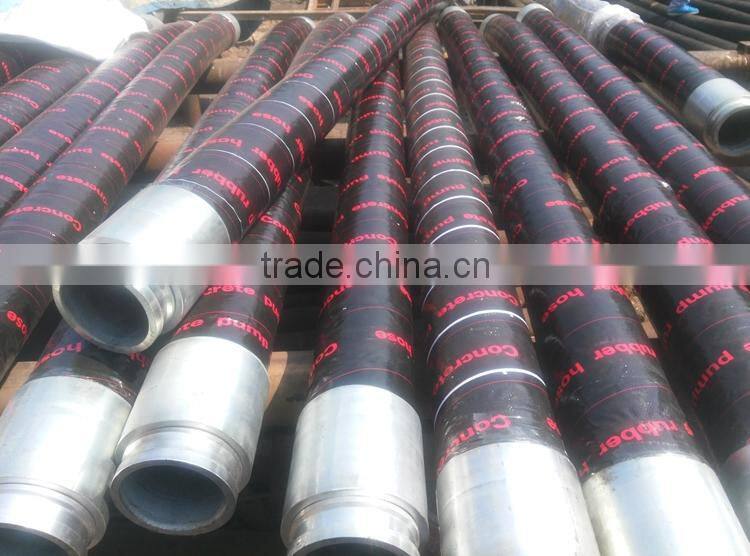 Over 10 years experience putzmeister 5'' concrete pump parts rubber hose pipe rubber spiral steel wire