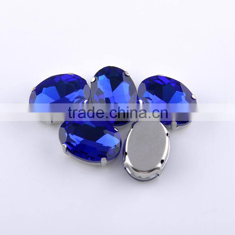 Oval ornaments rhinestones sew on chaton decorative shoe crystal stones
