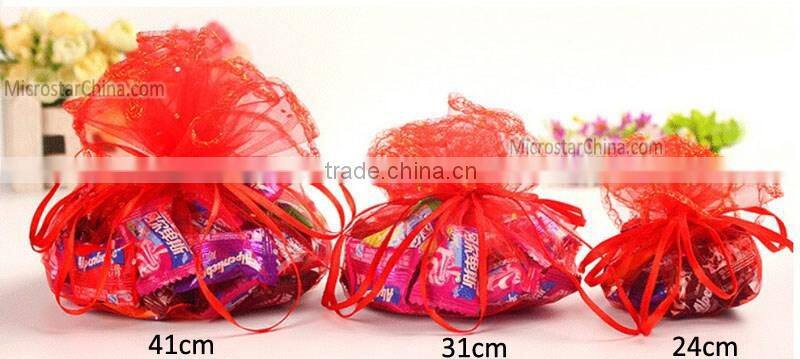 3 Sizes 100pcs Round Organza Gift Bag Small Drawstring Organza Bag Mini Wedding Favor