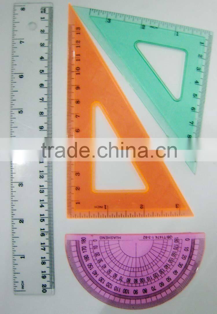 15CM Colorful Drawing Ruler set 4pcs geometry set