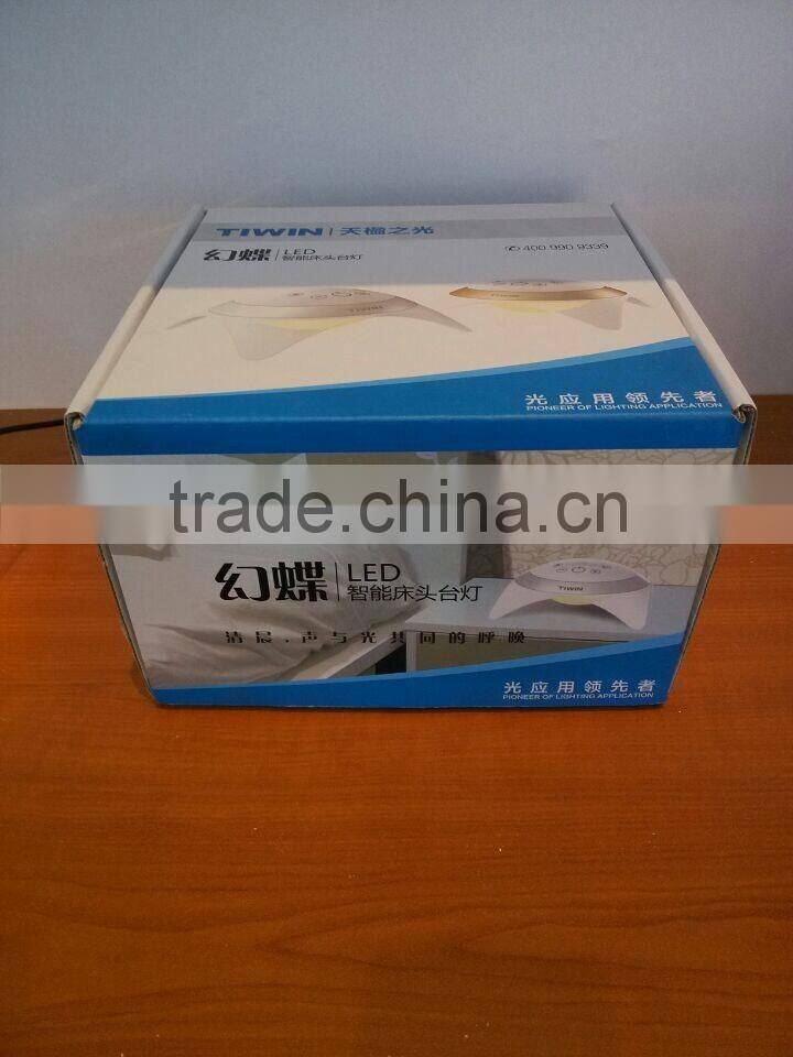 TIWIN Magic butterfly 5w dimmable touch sensor clock smart led table lamp