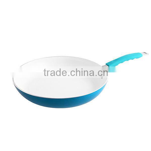 30cm Induction bottom fry pan with white ceramic coated