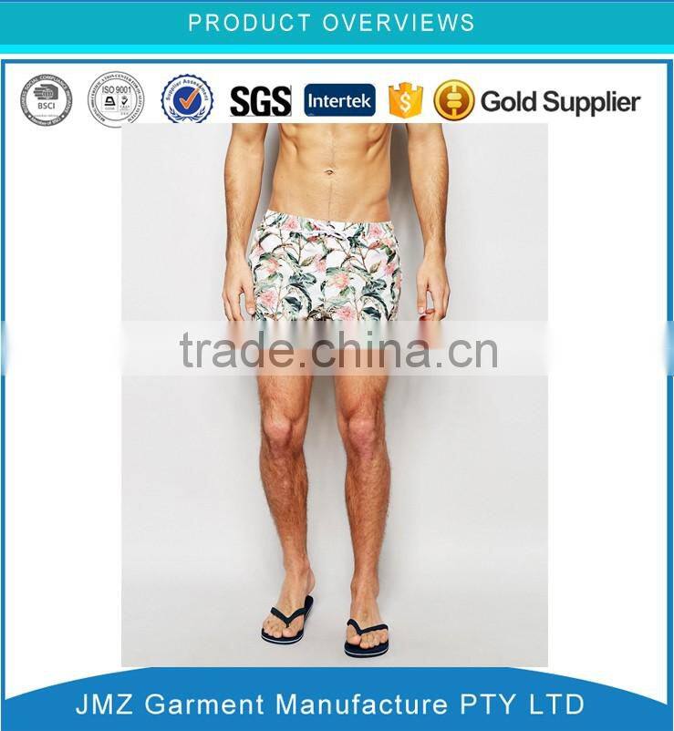 Digital print flower swimwear custom your own design board shorts