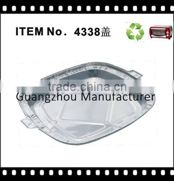 square aluminium foil fast food container lid