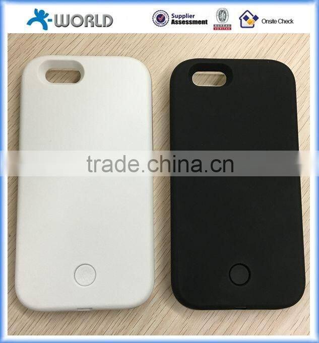 hot selling led bulb flash light case for iphone 6s/6s plus, selfie led case for iphone 6s/6s plus