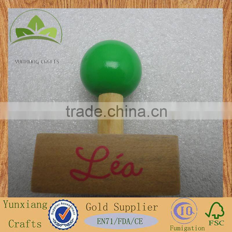 Wooden shape stamp handle hot sale of 2015