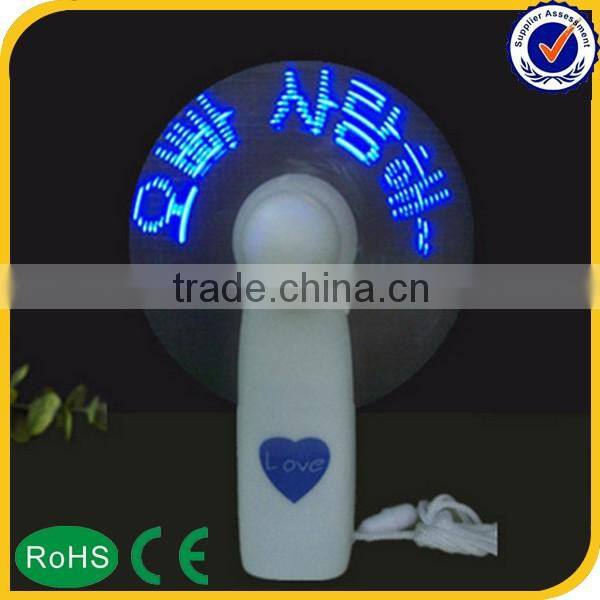 Factory custom portable rechargeable fan with led light