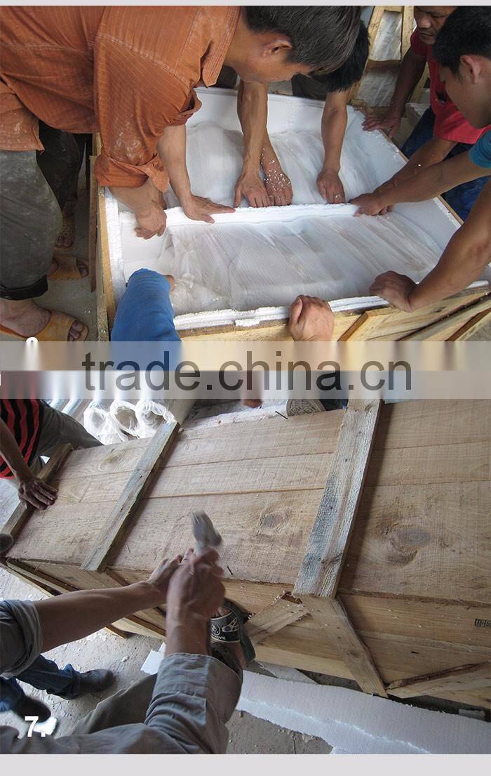 Hand carving white marble flower design fireplace mantel / surround