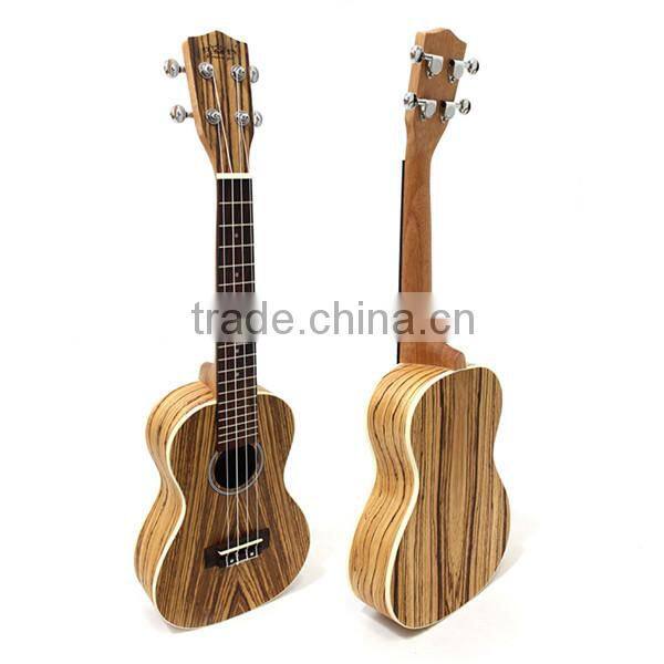 24 inch professional zebra wood concert ukulele ukelele