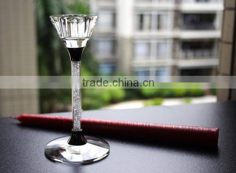 new fashion hot sale home and wedding decoration crystal candle stands for wedding