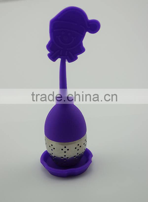 silicone tea ball Stainless steel tea strainer silicone bpa free