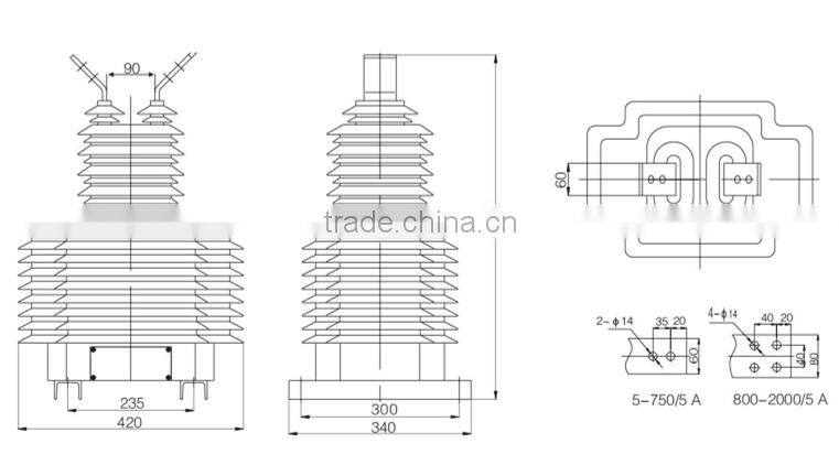 LZZBJ71-35W (LZZW-35) 33kv outdoor dry type current transformer