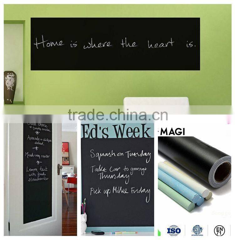 Classroom and office chalkboard roll 45*200cm perfrct for kids drawing and learning kitchen note OEM size and package wide used