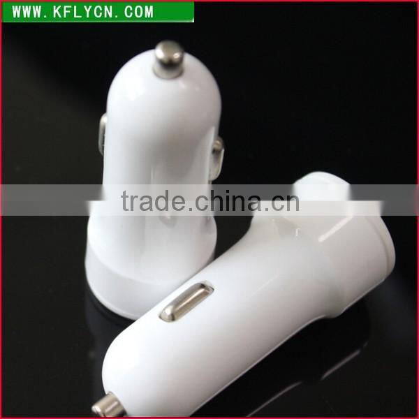 ABS Fireproof 5V 2.1A Dual USB Car Charger Approved CE,RoHS,FCC Certification