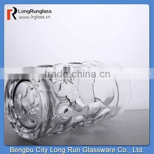 LongRun 1.25L high-capacity draught beer glass mug with carved