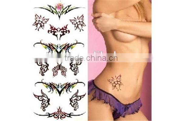 2014 Sexy butterfly glitter body transfer tattoos stickers