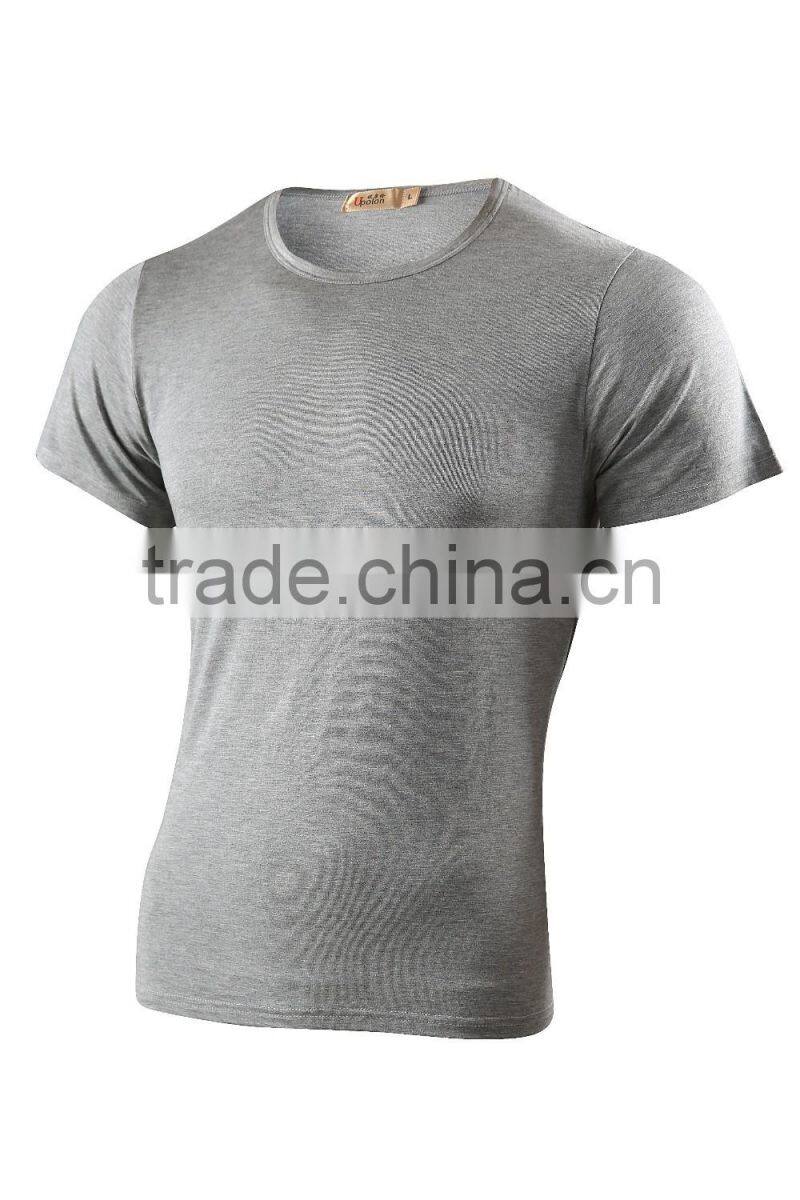 O-Neck 95%Spandex 5%Cotton Men's Undershirt Singlet