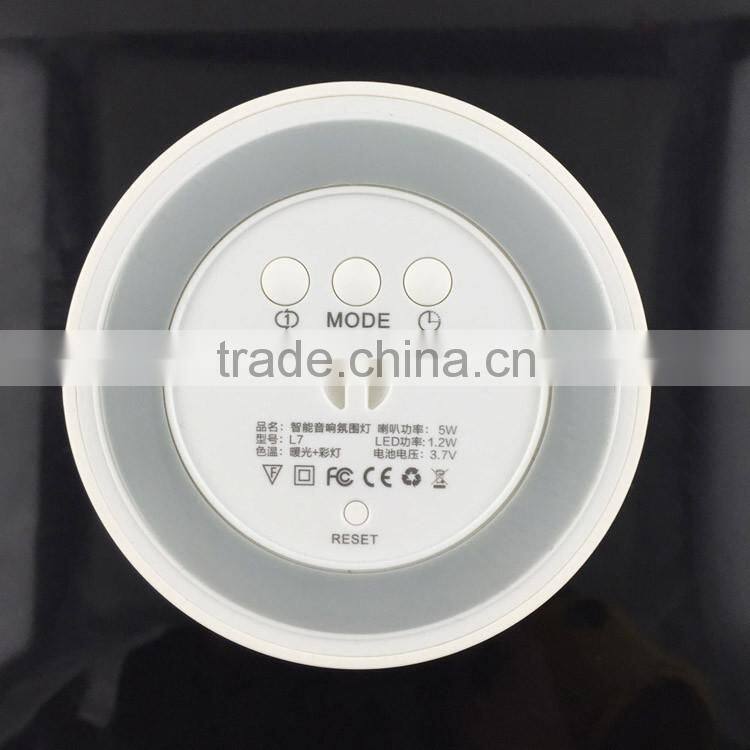 Hot Sale Gift SD Card Slot Portable Wireless Bluetooth Speaker With Led Light Colorful Touch Lamp