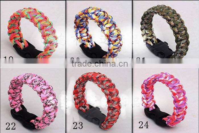 U umbrella rope bracelet outdoor survival bracelet Quick release seven core umbrella rope survival bracelet Emergency escape rop