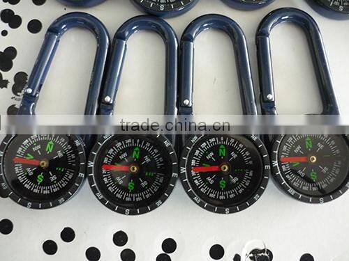 Zinc alloy climbing carabiner compass