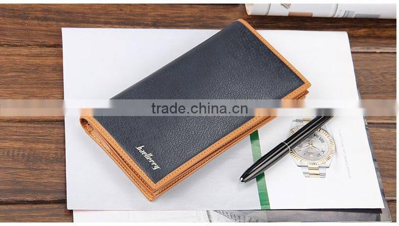 Hot selling new design bifold durable leather clutch baellerry men wallet