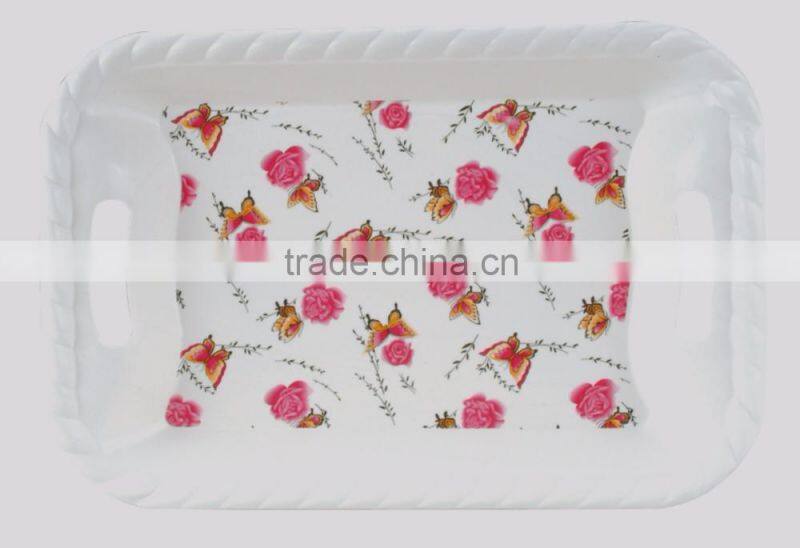 Rectangle large white weeding fruit plate