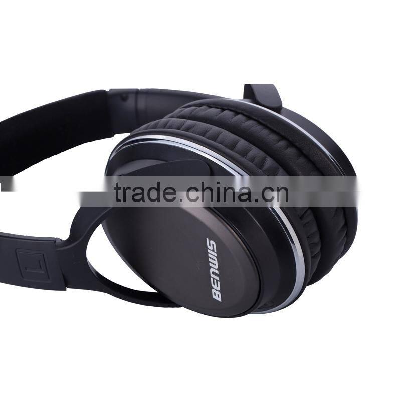 2015 BENWIS H800 foldable revolving bluetooth 4.0 wireless headphones/headset with soft earbud for mobile phone, computer