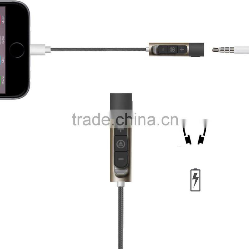New arrival dual port 3.5mm light up headphone cable