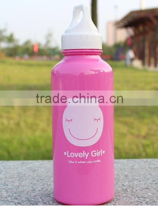 kid girl use 500ml cute cartoon portable bpa free healthy plastic water bottle