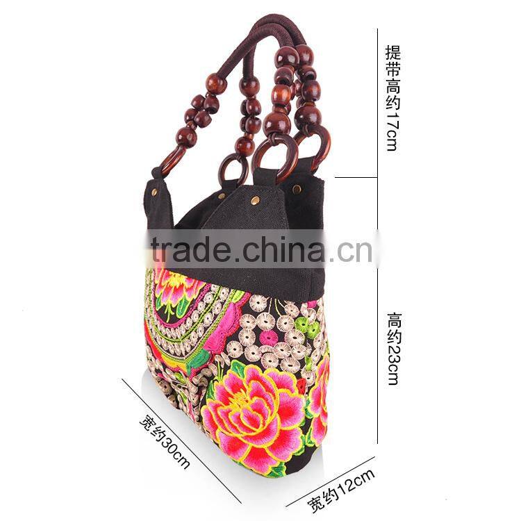 Cheap casual canvas bag indian handmade embroidery lady shoulder bag
