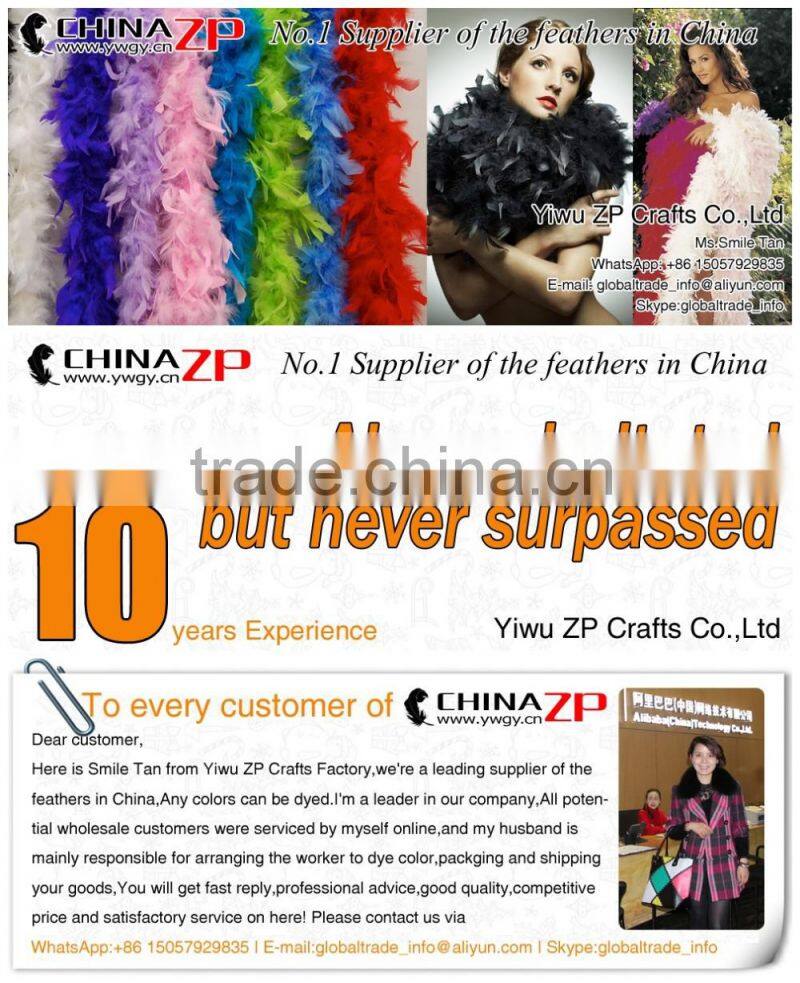 ZPDECOR Best Decorative 40 GramWeight in Stock Dyed Yellow Turkey Feathers Plumage Chandelle Boas