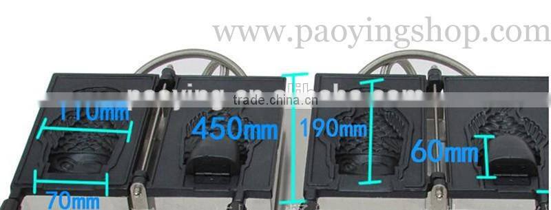 Commercial Use Non-stick 110v 220v Electric Dual 1pc Ice Cream Taiyaki Fish Waffle Baker