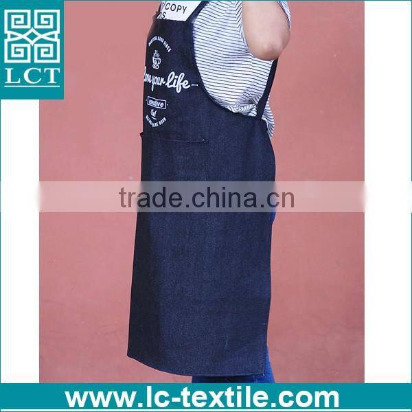 custom korean japanese style executive chef apron made from blue jeans