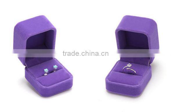 Top grade ring box velvet ring box jewelry packaging box ring box black