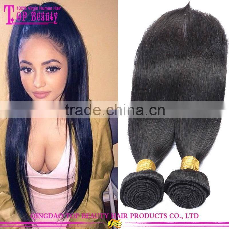 Raw Unprocessed Straight Virgin Peruvian Hair 100% Remy Hair Bundles 7A Peruvian Virgin Straight Hair