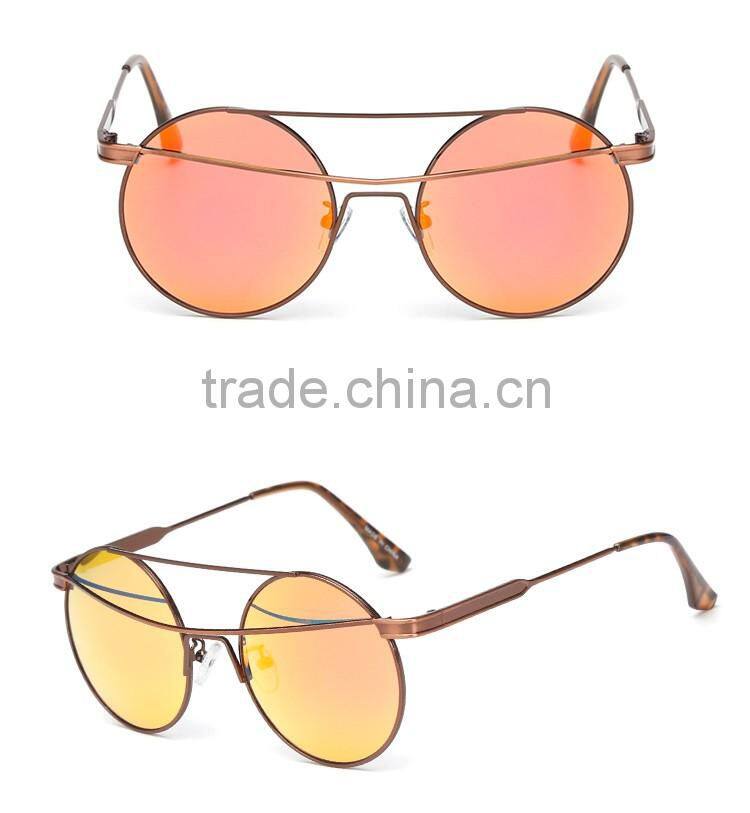 good price and high quality alloy frame round fashion sunglasses for woman