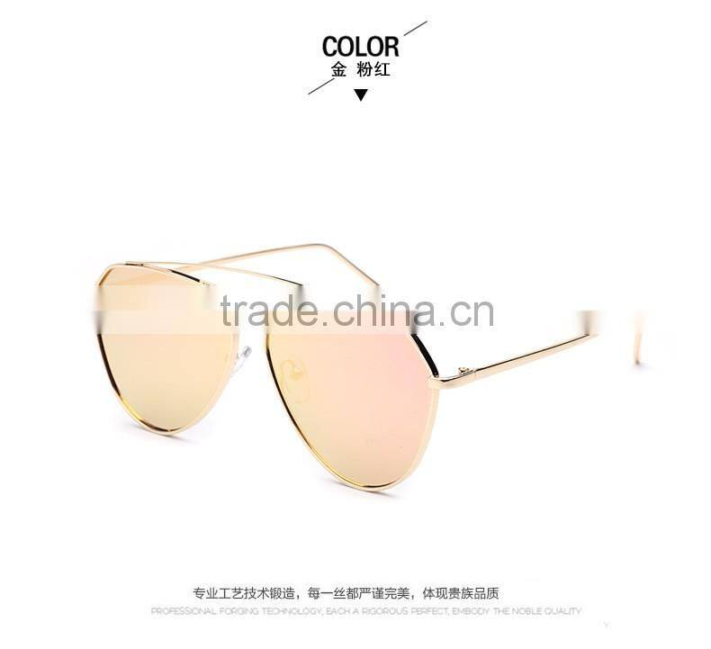 2016 The new high-grade wholesale metal reflective sunglasses