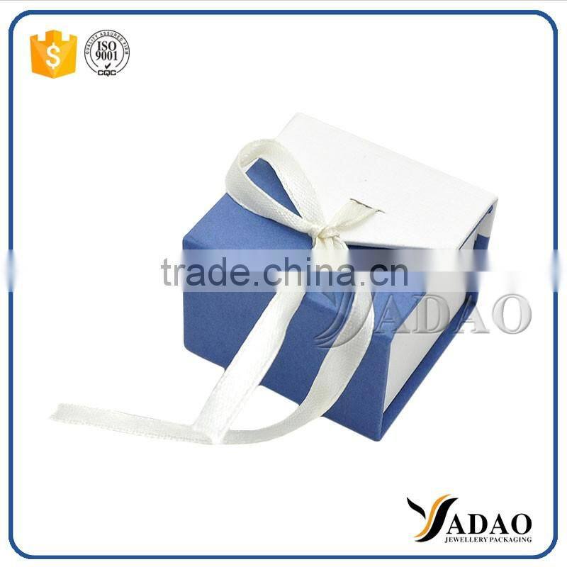 link lid cardboard custom box packaging paper box ribbon tie paper box for jewelry packaging