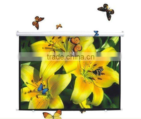 Self lock manual projector screen