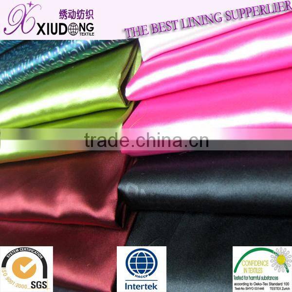 2016 New100 ployester satin ,crepe satin for garments,lining satin