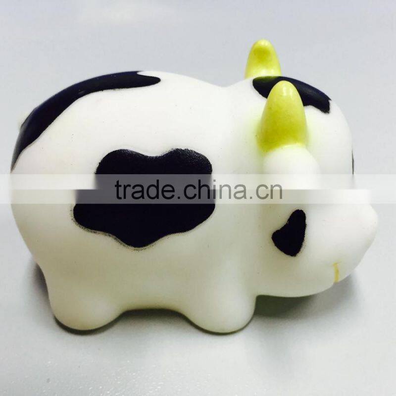 Cow Toys for Toddler,Vinyl Farm Animal Toys,White Plastic Small Toy