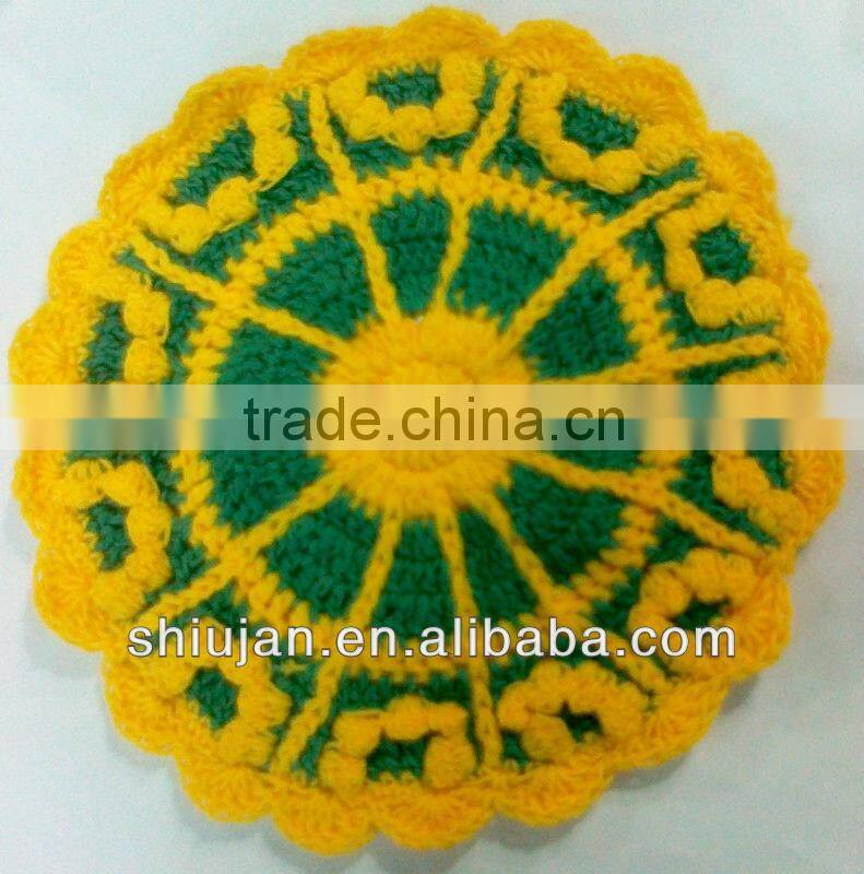 crochet flower collar--neck design for baby garment