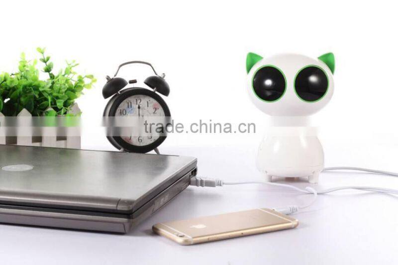 2015 Portable Cute cat design mini usb speaker for computer and cellphone