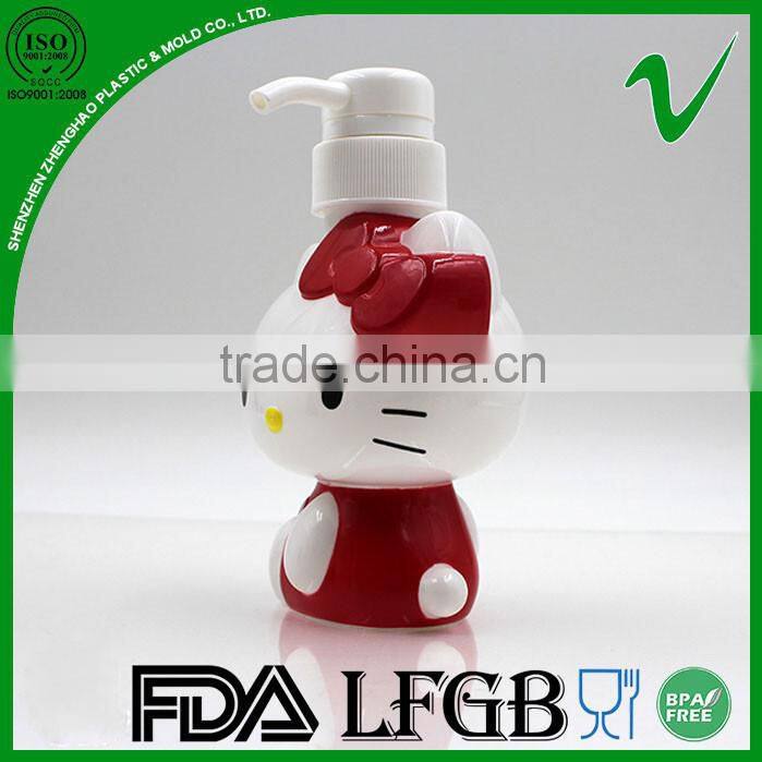 PP cute shape empty OEM shampoo plastic bottle with pump