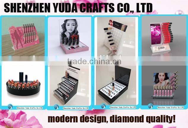 Black and white acrylic cosmetic makeup organizer lipstick holder with advertising board