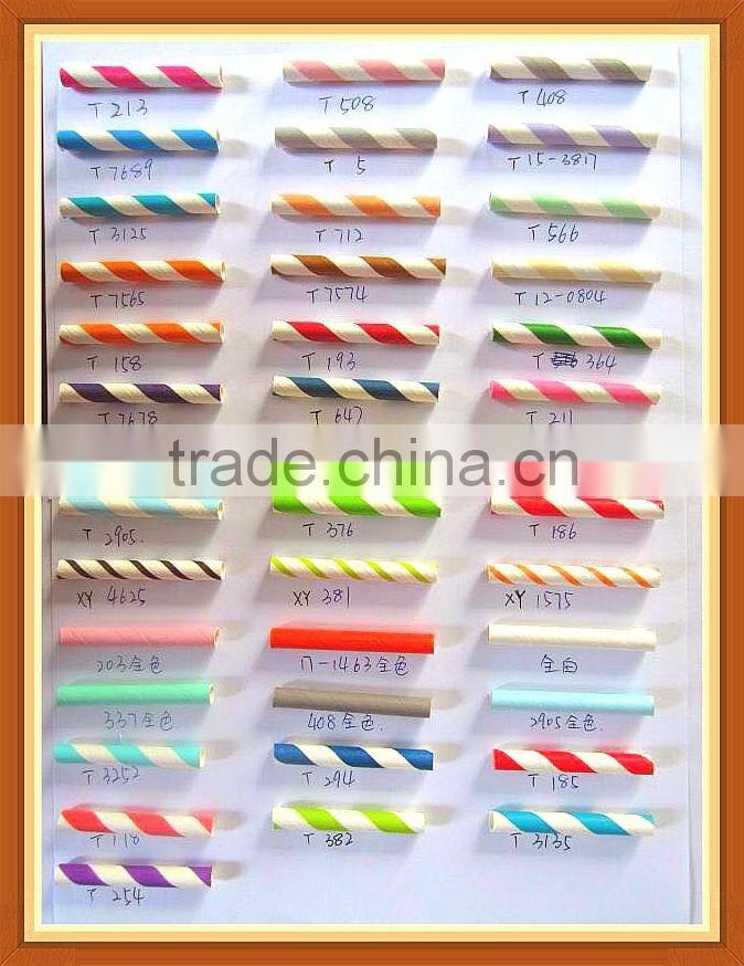 Striped polka dots customized design striped paper straws Material customized design