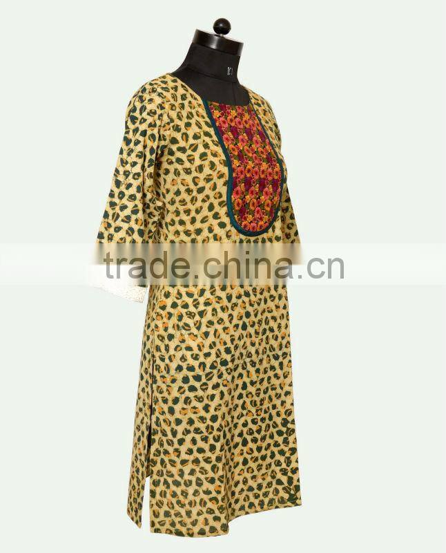 surat Wholesaler And Manufacture Cotton Print Kurta kurtis