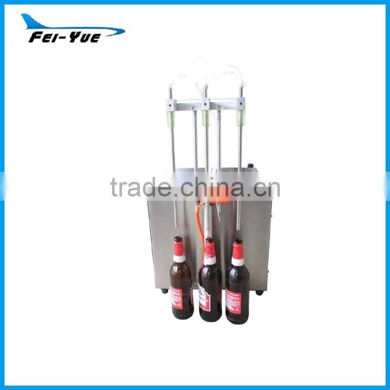 Semi automatic customized bottom up 3 heads liquid soap filling machine